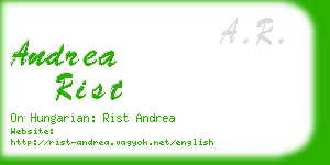 andrea rist business card